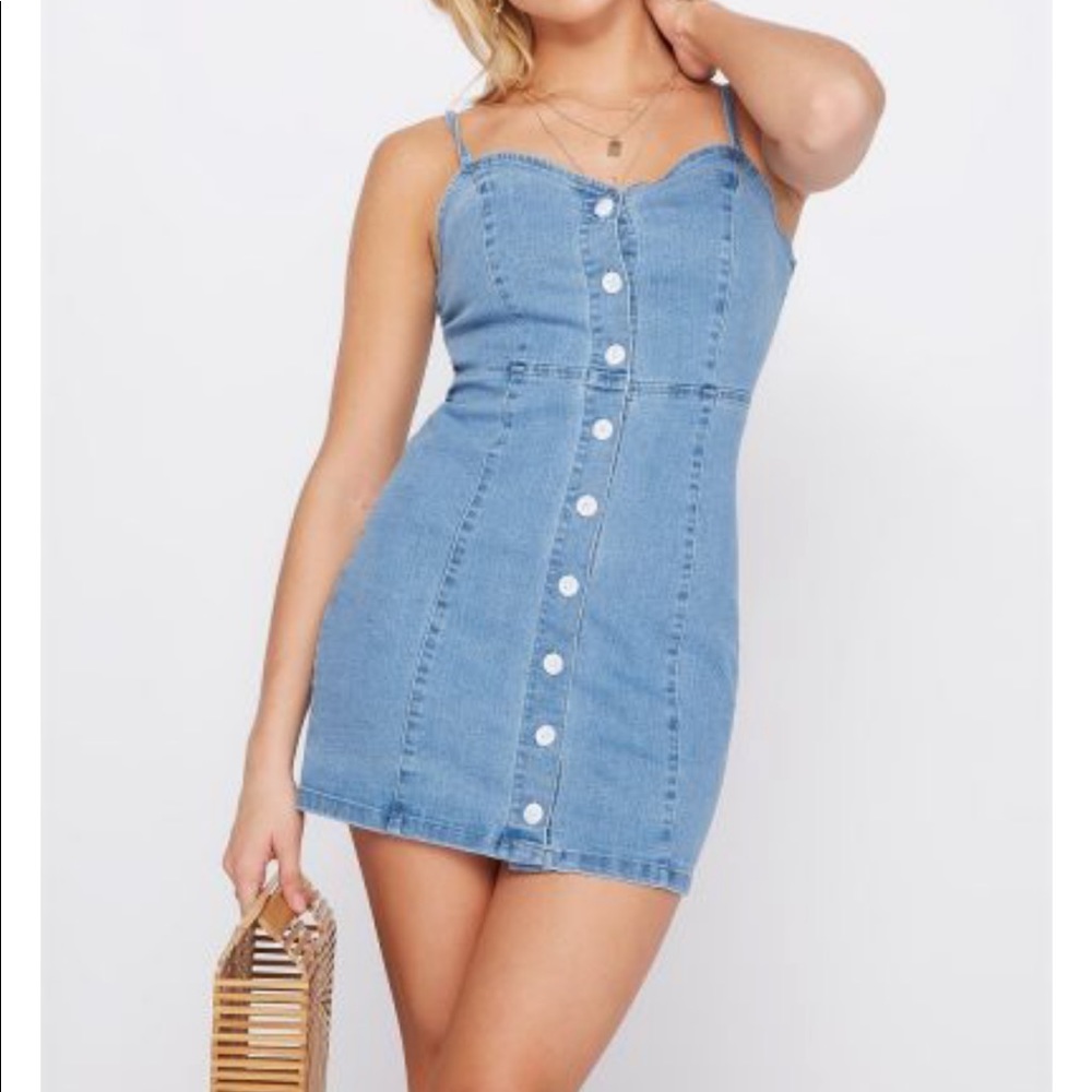 Button up jeans dress